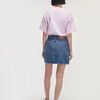 High-Waisted Deconstructed Denim Skirt