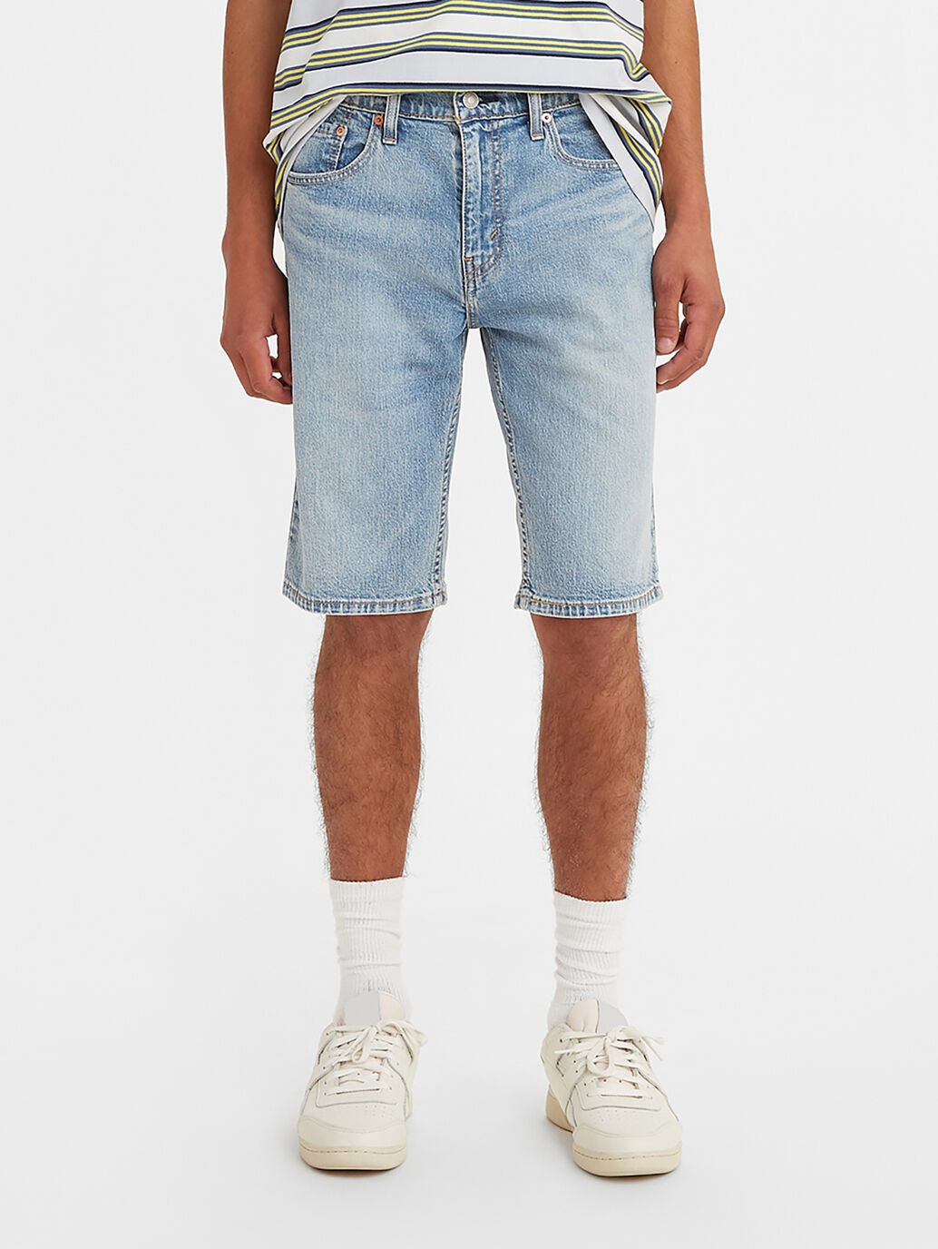 Rhino and Glacier Blue PlainSolid Premium Cotton Shorts For Men