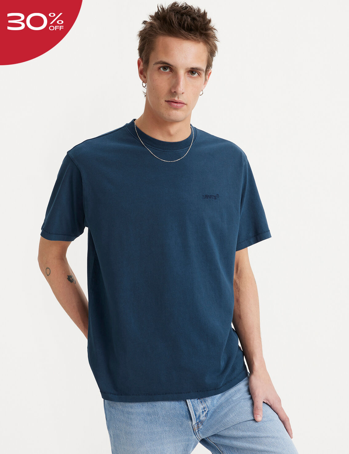 Blue Red Tab Vintage T-Shirt for Men - Browse Our Range Now