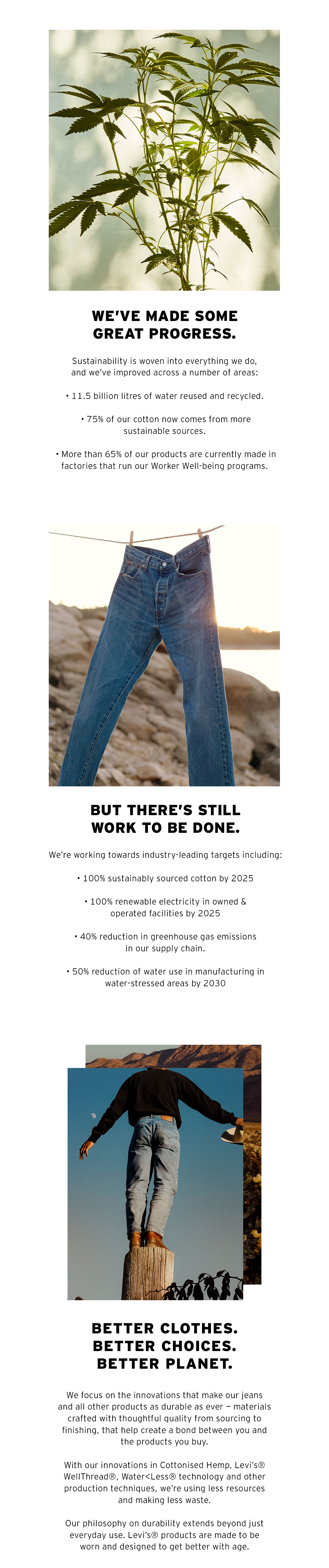 Levi's® Sustainability - Giving More + Taking Less